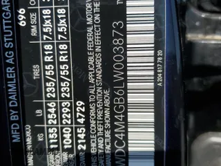 2020 Mercedes-Benz GLB 250 z VIN WDC4M4GB6LW003873, wystawiony jako Copart lot #57292825 z przebiegiem 40 887 mil mil oraz Nie do naprawy • Non repairable. Historia ofert i sprzedaży dostępna na DreamBid. Obrazek 13.