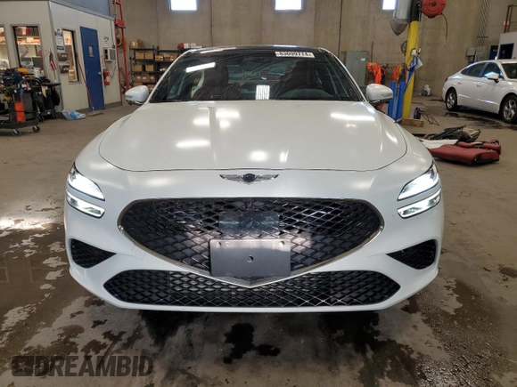 2022 Genesis G70 Launch Edition with VIN KMTG14TE6NU082327, listed as a Copart auction lot 83099774 with 33,479 mi miles and Salvage Title. Bid and sale history available at DreamBid. Image 5.