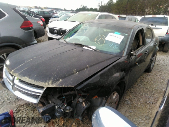 2014 Dodge Avenger SE with VIN 1C3CDZAB4EN170270, listed as a IAAI auction lot 35926446 with 39,639 mi miles and . Bid and sale history available at DreamBid. Image 2.