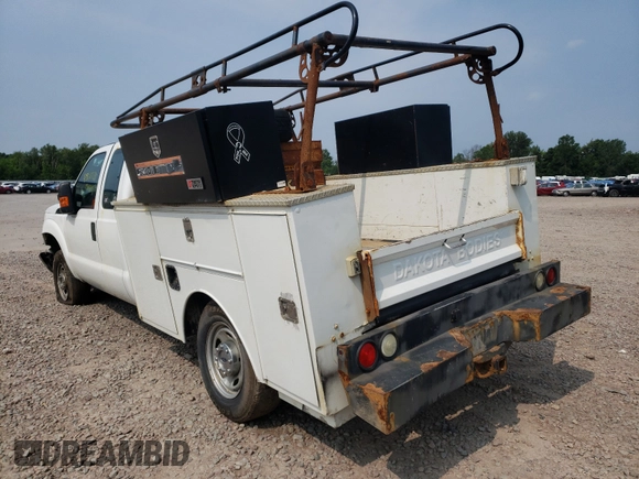 2013 Ford F-250 XL with VIN 1FD7X2B66DEA24301, listed as a Copart auction lot 48627771 with 244,779 mi miles and Salvage title. Bid and sale history available at DreamBid. Image 3.