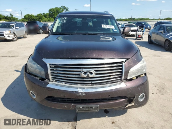 2014 Infiniti QX80 with VIN JN8AZ2ND9E9750604, listed as a Copart auction lot 57026004 with 144,732 mi miles and Clean Title. Bid and sale history available at carsss.com. Image 5.