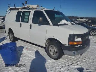 2014 Chevrolet Express Cargo Van with VIN 1GCWGFCB2E1114900, listed as a Copart auction lot 46157065 with 143,434 mi miles and Clean Title. Bid and sale history available at carsss.com. Image 4.