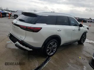2023 Infiniti QX60 Luxe z VIN 5N1DL1FR4PC353091, wystawiony jako Copart lot #82034444 z przebiegiem Nie podano mil oraz Szkoda całkowita • Salvage title. Historia ofert i sprzedaży dostępna na DreamBid. Obrazek 3.