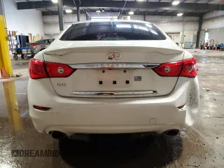 2016 Infiniti Q50 Red Sport 400 with VIN JN1FV7AR5GM451481, listed as a Copart auction lot 57231715 with 69,628 mi miles and Salvage title. Bid and sale history available at DreamBid. Image 6.