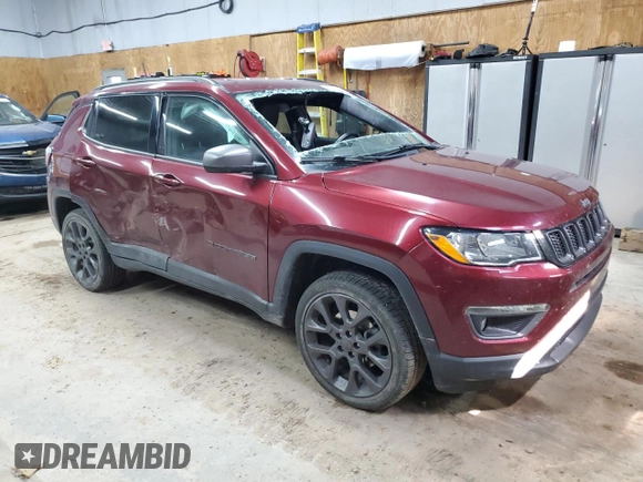 2021 Jeep Compass 80th Anniversary with VIN 3C4NJDEB2MT517099, listed as a Copart auction lot 59578605 with 67,595 mi miles and Non repairable. Bid and sale history available at DreamBid. Image 4.