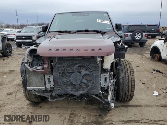 2024 Land Rover Defender X-Dynamic SE with VIN SALE2FEU2R2282196, listed as a Copart auction lot 81811774 with 12,288 mi miles and Salvage title. Bid and sale history available at DreamBid. Image 5.