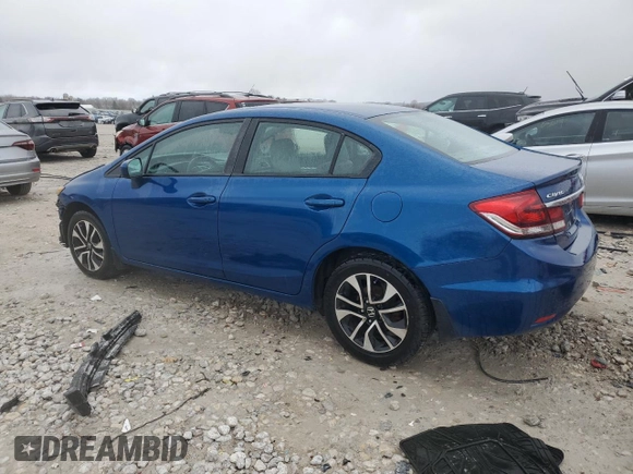 2014 Honda Civic EX with VIN 2HGFB2F81EH551281, listed as a Copart auction lot 52995925 with 160,180 mi miles and Clean Title. Bid and sale history available at carsss.com. Image 2.
