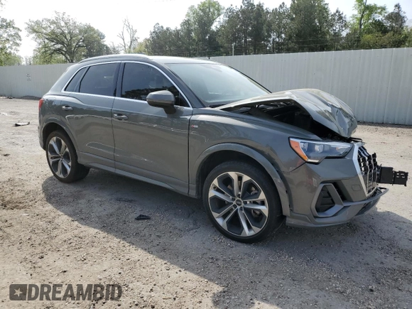 2021 Audi Q3 S line Premium with VIN WA1DECF33M1082709, listed as a Copart auction lot 50559005 with 65,244 mi miles and Salvage Title. Bid and sale history available at DreamBid. Image 4.