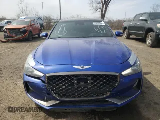 2020 Genesis G70 Advanced with VIN KMTG74LEXLU040965, listed as a Copart auction lot 55056995 with 128,300 mi miles and Salvage Title. Bid and sale history available at DreamBid. Image 5.