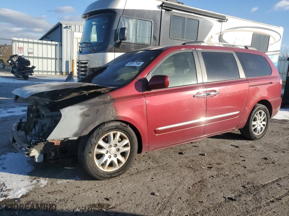 2010 Kia Sedona EX with VIN KNDMH4C38A6348618, listed as a Copart auction lot 83617144 with 0 mi miles and Salvage Title. Bid and sale history available at carsss.com. Image 1.