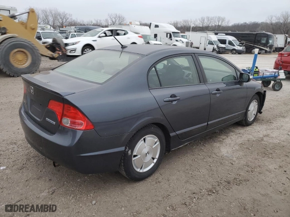 2008 Honda Civic Hybrid with VIN JHMFA36278S022321, listed as a Copart auction lot 85472994 with NaN miles and Salvage Title. Bid and sale history available at carsss.com. Image 3.
