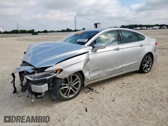 2019 Ford Fusion Titanium with VIN 3FA6P0RUXKR260278, listed as a Copart auction lot 59230895 with 85,520 mi miles and Salvage title. Bid and sale history available at DreamBid. Image 1.