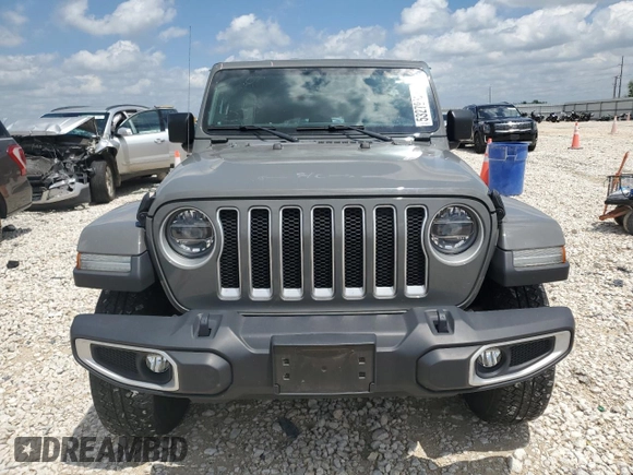 2020 Jeep Wrangler Unlimited Sahara with VIN 1C4HJXEN9LW121382, listed as a Copart auction lot 53279355 with 55,954 mi miles and Salvage title. Bid and sale history available at DreamBid. Image 5.