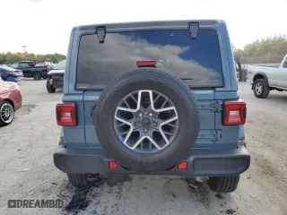 2024 Jeep Wrangler Sahara with VIN 1C4PJXEG1RW267927, listed as a Copart auction lot 75249564 with 0 mi miles and Salvage Title. Bid and sale history available at carsss.com. Image 6.