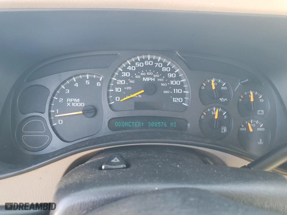 2003 Chevrolet Tahoe LT with VIN 1GNEC13Z73R131088, listed as a Copart auction lot 42475545 with 308,576 mi miles and Non Repairable. Bid and sale history available at carsss.com. Image 9.