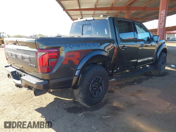 2024 Ford F-150 Raptor with VIN 1FTFW1RJ6RFB90004, listed as a IAAI auction lot 41380511 with 2,283 mi miles and . Bid and sale history available at DreamBid. Image 4.