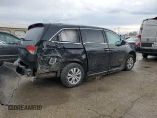 2014 Honda Odyssey EX-L with VIN 5FNRL5H62EB036964, listed as a Copart auction lot 46581355 with 62,290 mi miles and Salvage Title. Bid and sale history available at DreamBid. Image 3.