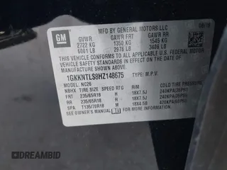 2017 GMC Acadia SLE с VIN 1GKKNTLS8HZ148675, выставлен на аукционе IAAI как лот 42745107 с пробегом 46 641 миль миль и . История ставок и продаж доступна на DreamBid. Изображение 9.