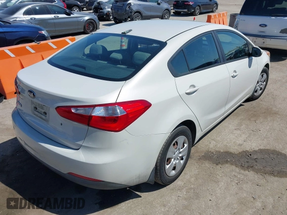 2014 Kia Forte LX with VIN KNAFK4A63E5115830, listed as a IAAI auction lot 42087188 with 111,660 mi miles. Bid and sale history available at carsss.com. Image 4.