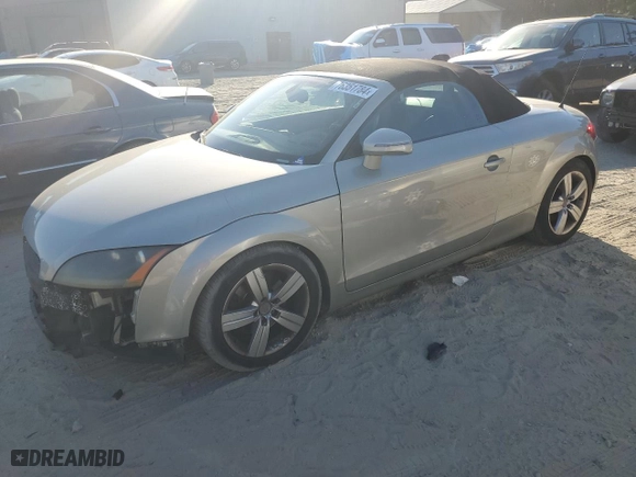 2008 Audi TT 2.0T with VIN TRUMF38J081008674, listed as a Copart auction lot 76351784 with 167,858 mi miles and Salvage Title. Bid and sale history available at carsss.com. Image 1.