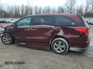 2019 Honda Odyssey EX-L with VIN 5FNRL6H70KB130948, listed as a Copart auction lot 52686395 with 35,632 mi miles and Salvage Title. Bid and sale history available at DreamBid. Image 2.