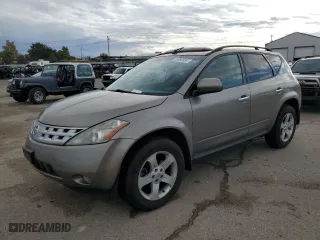 2003 Nissan Murano SL with VIN JN8AZ08W63W228366, listed as a Copart auction lot 76980534 with 185,634 mi miles and Salvage Title. Bid and sale history available at carsss.com. Image 1.