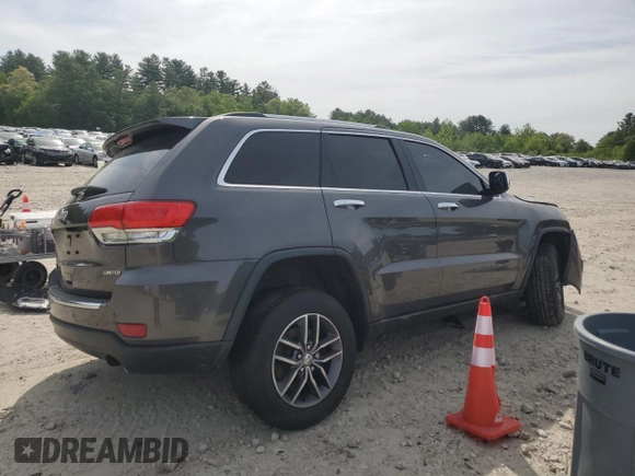 2017 Jeep Grand Cherokee Limited with VIN 1C4RJFBG5HC787443, listed as a Copart auction lot 57476865 with 80,075 mi miles and Salvage title. Bid and sale history available at DreamBid. Image 3.