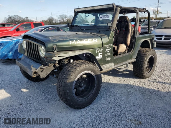 1997 Jeep Wrangler Sport with VIN 1J4FY19S0VP453959, listed as a Copart auction lot 44560295 with 182,464 mi miles and Salvage Title. Bid and sale history available at carsss.com. Image 1.
