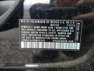2013 Volkswagen Jetta SE z VIN 3VWDP7AJXDM251251, wystawiony jako Copart lot #57757585 z przebiegiem 167 891 mil mil oraz Szkoda całkowita • Salvage title. Historia ofert i sprzedaży dostępna na DreamBid. Obrazek 13.