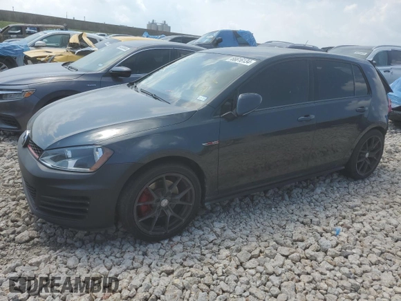 2016 Volkswagen Golf GTI SE with VIN 3VW4T7AU8GM035795, listed as a Copart auction lot 66616134 with 90,131 mi miles and Salvage Title. Bid and sale history available at carsss.com. Image 1.
