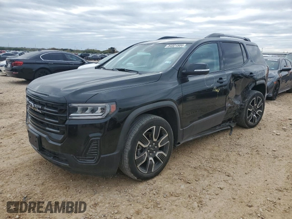 2021 GMC Acadia SLE with VIN 1GKKNKLS9MZ108979, listed as a Copart auction lot 84821504 with 34,164 mi miles and Salvage Title. Bid and sale history available at DreamBid. Image 1.