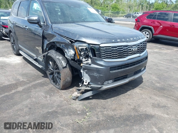 2021 Kia Telluride SX with VIN 5XYP54HC7MG130377, listed as a IAAI auction lot 42172684 with 32,186 mi miles and . Bid and sale history available at DreamBid. Image 6.
