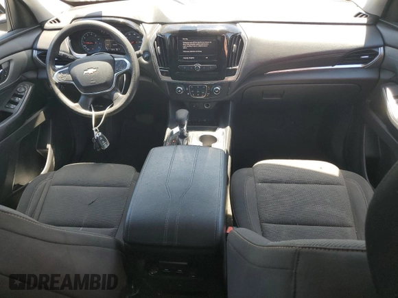2021 Chevrolet Traverse LS with VIN 1GNERFKWXMJ242575, listed as a Copart auction lot 57480565 with 105,810 mi miles and Salvage title. Bid and sale history available at DreamBid. Image 8.