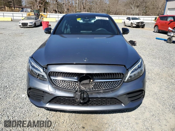 2020 Mercedes-Benz C with VIN 55SWF8DB1LU326641, listed as a Copart auction lot 47589655 with 37,255 mi miles and Salvage Title. Bid and sale history available at carsss.com. Image 5.