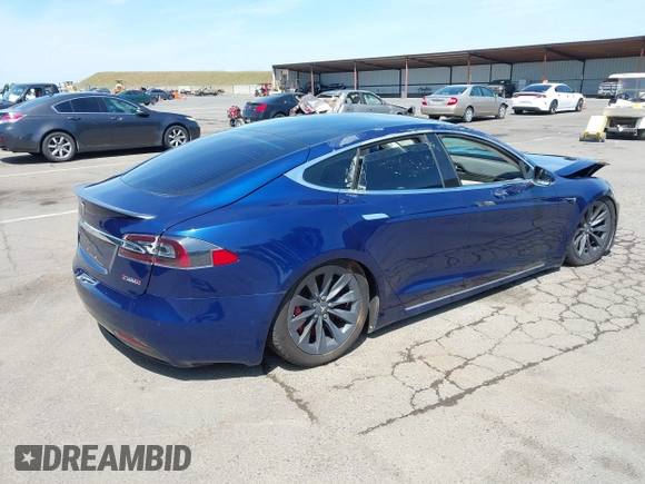 2017 Tesla Model S 100D with VIN 5YJSA1E44HF220391, listed as a IAAI auction lot 37381201 with Not Provided miles and . Bid and sale history available at DreamBid. Image 4.