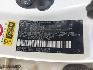 2014 Toyota Highlander XLE with VIN 5TDKKRFH7ES028046, listed as a IAAI auction lot 41792653 with 1 mi miles. Bid and sale history available at carsss.com. Image 9.