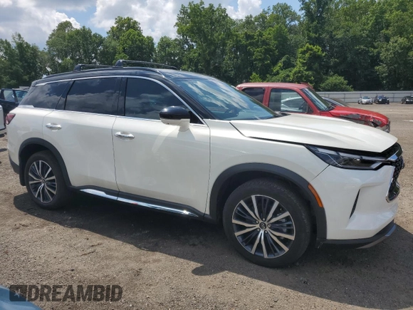 2025 Infiniti QX60 Autograph with VIN 5N1AL1HU5SC341027, listed as a Copart auction lot 65010435 with 5,180 mi miles and Salvage title. Bid and sale history available at DreamBid. Image 4.