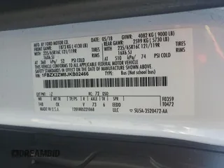 2018 Ford Transit Passenger XL z VIN 1FBZX2ZM8JKB02466, wystawiony jako Copart lot #55098365 z przebiegiem 166 367 mil mil oraz Szkoda całkowita • Salvage title. Historia ofert i sprzedaży dostępna na DreamBid. Obrazek 13.