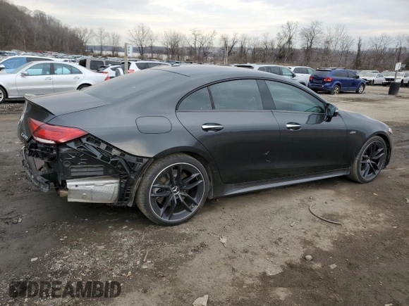 2019 Mercedes-Benz CLS with VIN WDD2J6BB7KA020448, listed as a Copart auction lot 47607135 with 52,212 mi miles and Salvage Title. Bid and sale history available at carsss.com. Image 3.
