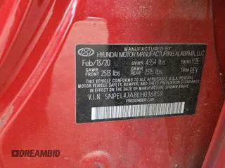 2020 Hyundai Sonata SEL z VIN 5NPEL4JA8LH036859, wystawiony jako Copart lot #50683165 z przebiegiem 165 055 mil mil oraz Szkoda całkowita • Salvage title. Historia ofert i sprzedaży dostępna na DreamBid. Obrazek 12.