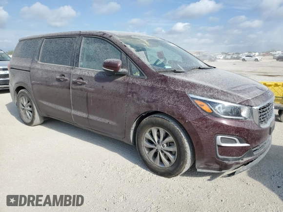 2020 Kia Sedona LX with VIN KNDMB5C16L6625338, listed as a Copart auction lot 68934524 with Not Provided miles and Salvage Title. Bid and sale history available at DreamBid. Image 4.