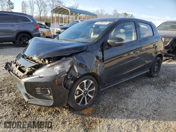 2023 Mitsubishi Mirage Black Edition z VIN ML32AWHJ8PH003653, wystawiony jako Copart lot #46799125 z przebiegiem 60 064 mil mil oraz Szkoda całkowita • Salvage title. Historia ofert i sprzedaży dostępna na DreamBid. Obrazek 1.