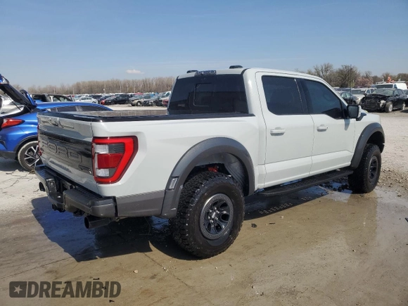 2023 Ford F-150 Raptor with VIN 1FTFW1RG4PFA13033, listed as a Copart auction lot 50504635 with 16,424 mi miles and Non Repairable. Bid and sale history available at DreamBid. Image 3.
