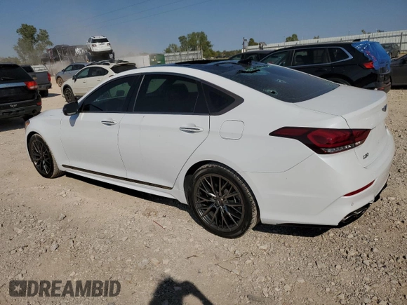 2018 Genesis G80 3.3T Sport with VIN KMHGN4JB0JU233583, listed as a Copart auction lot 73853964 with 55,690 mi miles and Salvage Title. Bid and sale history available at carsss.com. Image 2.