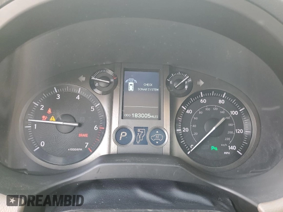 2012 Lexus GX 460 Premium with VIN JTJJM7FX8C5045942, listed as a Copart auction lot 55118005 with 183,005 mi miles and Salvage title. Bid and sale history available at DreamBid. Image 9.