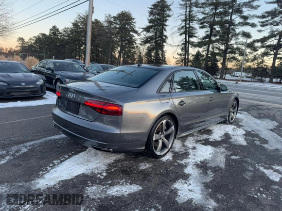 2018 Audi A8 L with VIN WAU44AFD1JN000497, listed as a Copart auction lot 41959925 with 169,713 mi miles and Clean Title. Bid and sale history available at carsss.com. Image 3.
