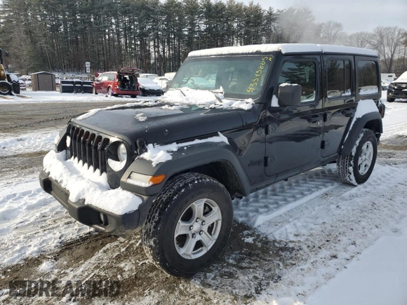 2022 Jeep Wrangler Unlimited Willys Sport with VIN 1C4HJXDN0NW207099, listed as a Copart auction lot 43395805 with 55,529 mi miles and Salvage Title. Bid and sale history available at DreamBid. Image 1.