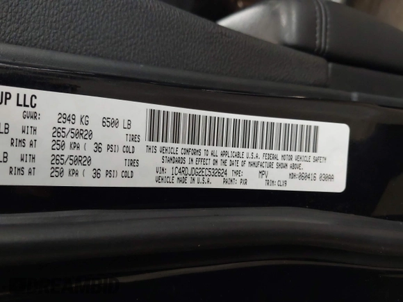 2014 Dodge Durango Limited z VIN 1C4RDJDG2EC532624, wystawiony jako IAAI lot #42271632 z przebiegiem 225 250 mil mil oraz . Historia ofert i sprzedaży dostępna na DreamBid. Obrazek 9.
