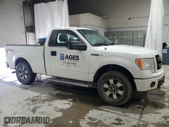 2013 Ford F-150 XL with VIN 1FTMF1EM8DFD09686, listed as a Copart auction lot 87580895 with 352,762 mi miles and Salvage Title. Bid and sale history available at DreamBid. Image 4.