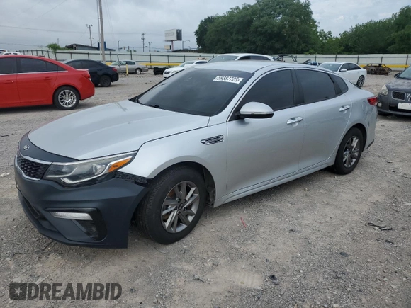 2019 Kia Optima LX with VIN 5XXGT4L34KG348839, listed as a Copart auction lot 59387725 with 122,386 mi miles and Salvage title. Bid and sale history available at DreamBid. Image 1.
